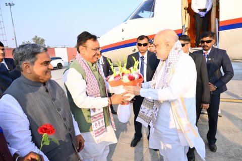 मुख्यमंत्री श्री भजनलाल शर्मा ने केंद्रीय गृहमंत्री व युपी सीएम का एयरपोर्ट पर किया स्वागत