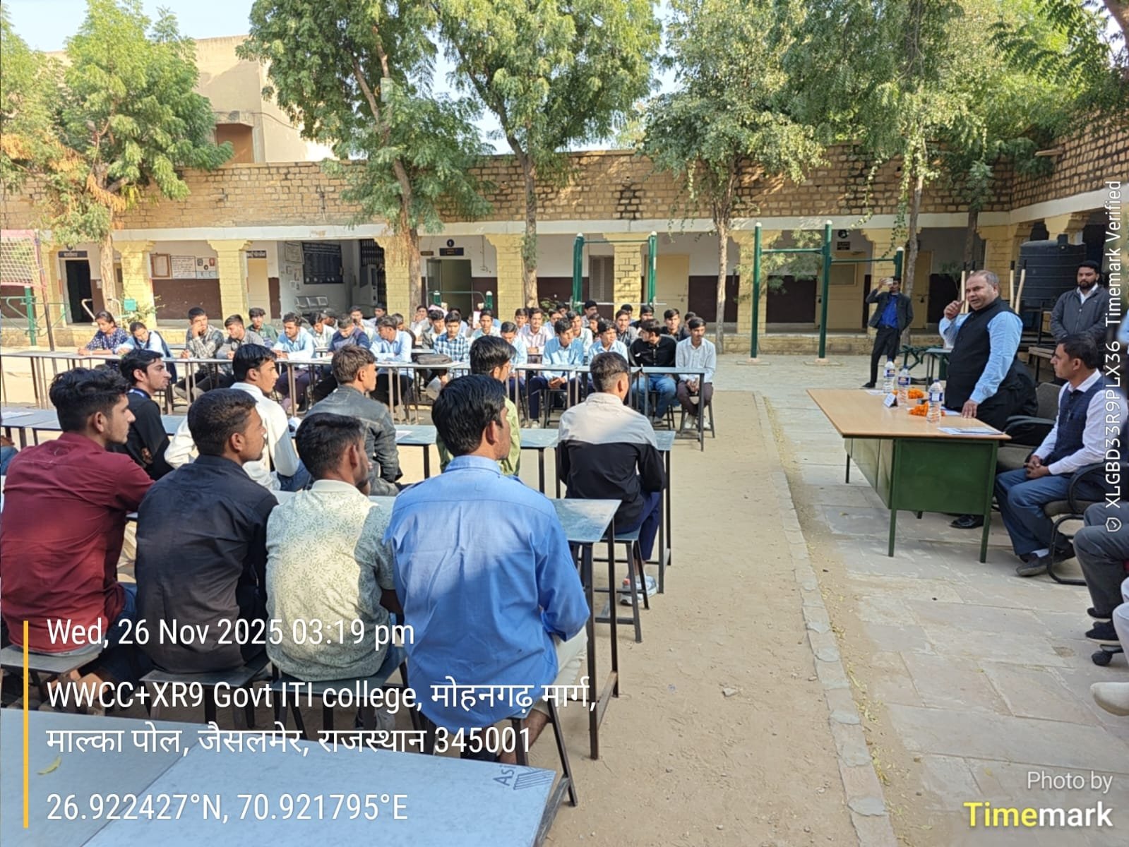 Mock Parliament Organized on Constitution Day at ITI Jaisalmer