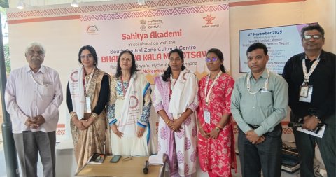 राष्ट्रपति भवन निलयम, हैदराबाद में युवा साहित्यकार शकुंतला पालीवाल का कहानी-पाठ।