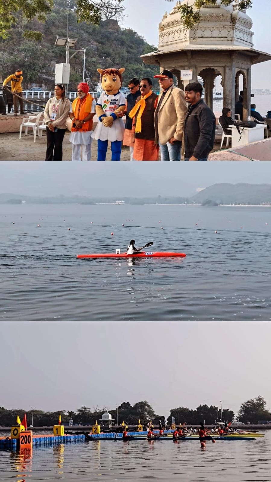 खेलो इंडिया यूनिवर्सिटी गेम्स 2025 की कयाकिंग–कैनोइंग प्रतियोगिता का शानदार समापन
