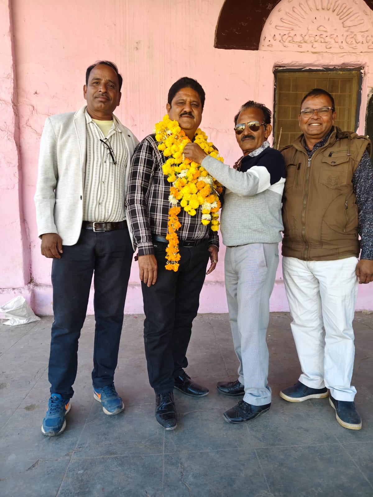 महिपाल भूता जिलामंत्री ओर सभाध्यक्ष डाया लाल यादव बनने पर भव्य स्वागत