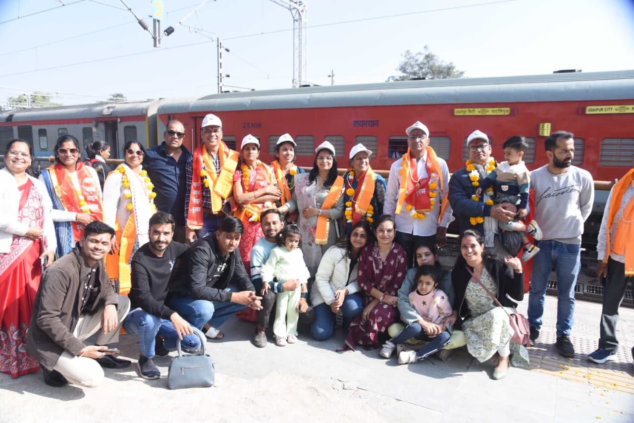 A Sacred Journey of Faith Begins: Grand Sammed Shikhar Mahayatra Flagged Off from Udaipur