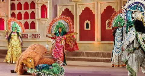 शिल्पग्राम उत्सव-2025   हरियाणा के लोक नृत्य धमाल ने किए हृदय के तार झंकृत