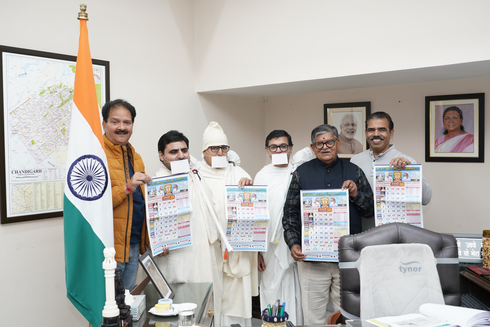 Governor Kataria Releases Jain Calendar