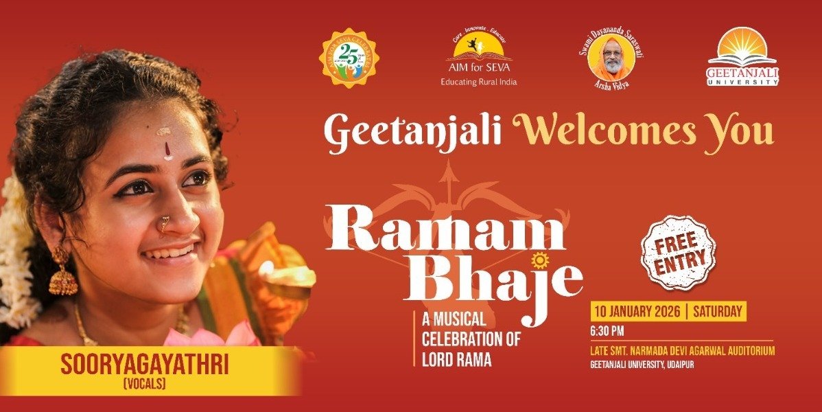 ####“Ramam Bhaje” Musical Evening by Surya Gayatri to Mark Silver Jubilee of AIM for Seva and Arsha Vidya Teertha in Udaipur