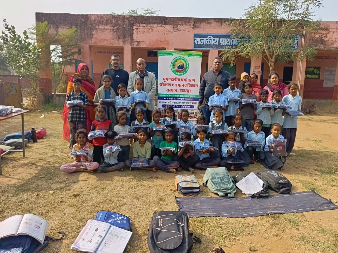 Message of Environmental Protection Shared Along with Sweater Distribution in Schools