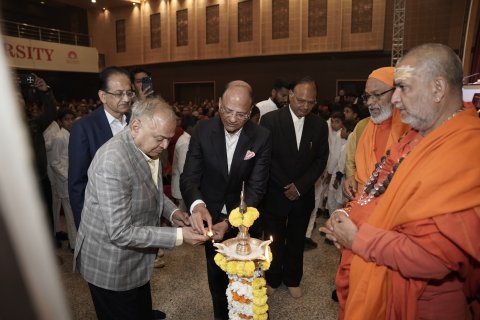 ####Geetanjali University Auditorium Resonates with the Divine Melodies of Surya Gayatri