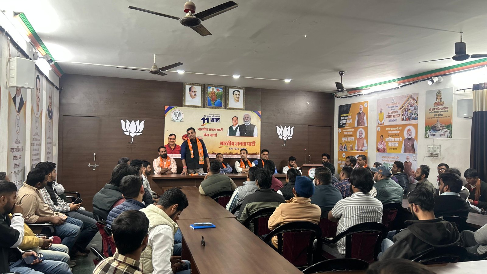 युवा मोर्चा प्रदेश अध्यक्ष शंकर गोरा का पहली बार उदयपुर आगमन
