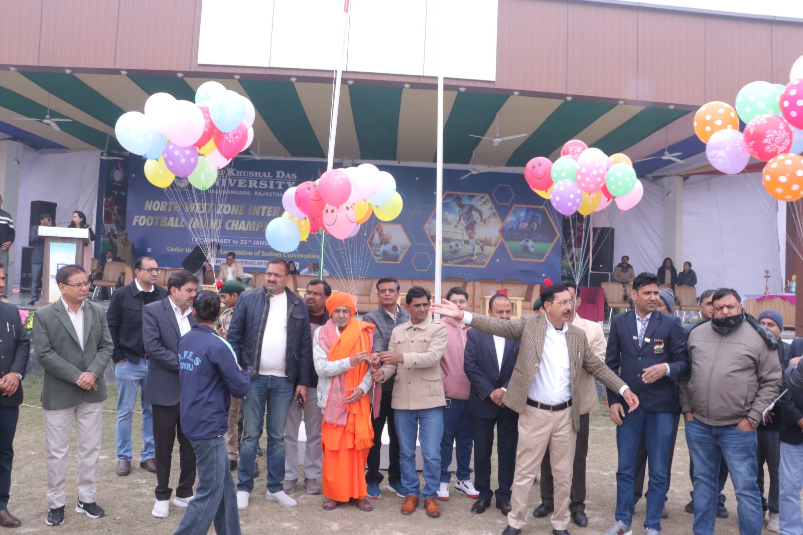 नॉर्थ वेस्ट जोन इंटर यूनिवर्सिटी फुटबॉल (मेन) चैंपियनशिप का हुआ रंगारंग आगाज