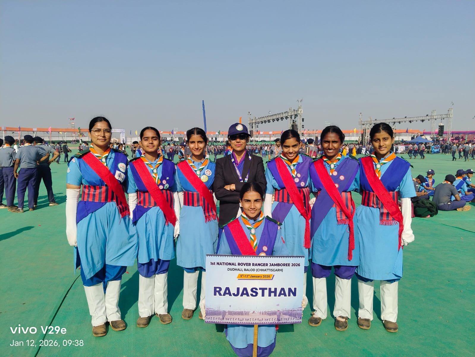 Rajasthan Delivers Historic Performance at National Rover–Ranger Jamboree, Wins National Commissioner Shield and Flag