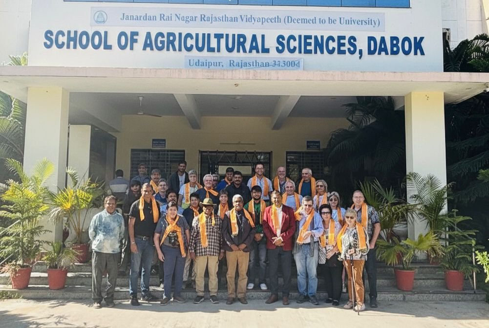 स्विस किसानों के प्रतिनिधिमंडल ने विद्यापीठ के एग्रीकल्चरल महाविद्यालय का किया  भ्रमण