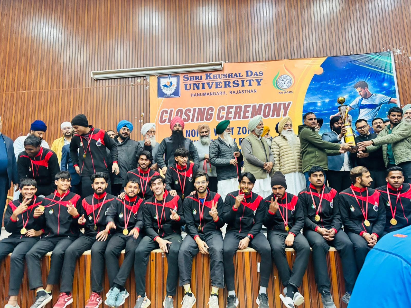 एसकेडी यूनिवर्सिटी में नॉर्थ वेस्ट जोन इंटर यूनिवर्सिटी फुटबॉल (मेन्स) चैंपियनशिप का भव्य समापन