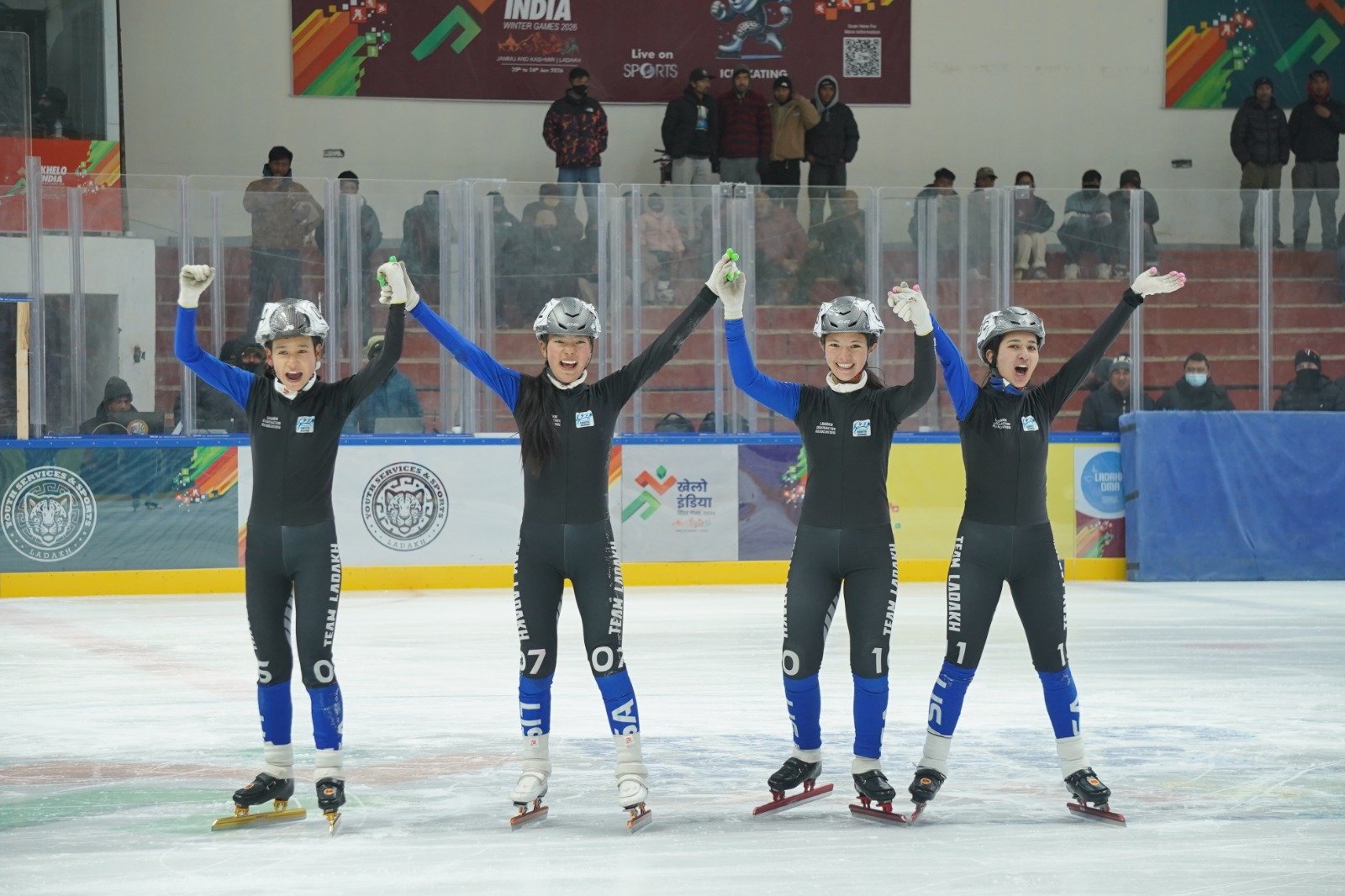 Khelo India Winter Games 2026: Ladakh win first gold in women’s short-track relay, skater Sachin Singh keeps Haryana on top