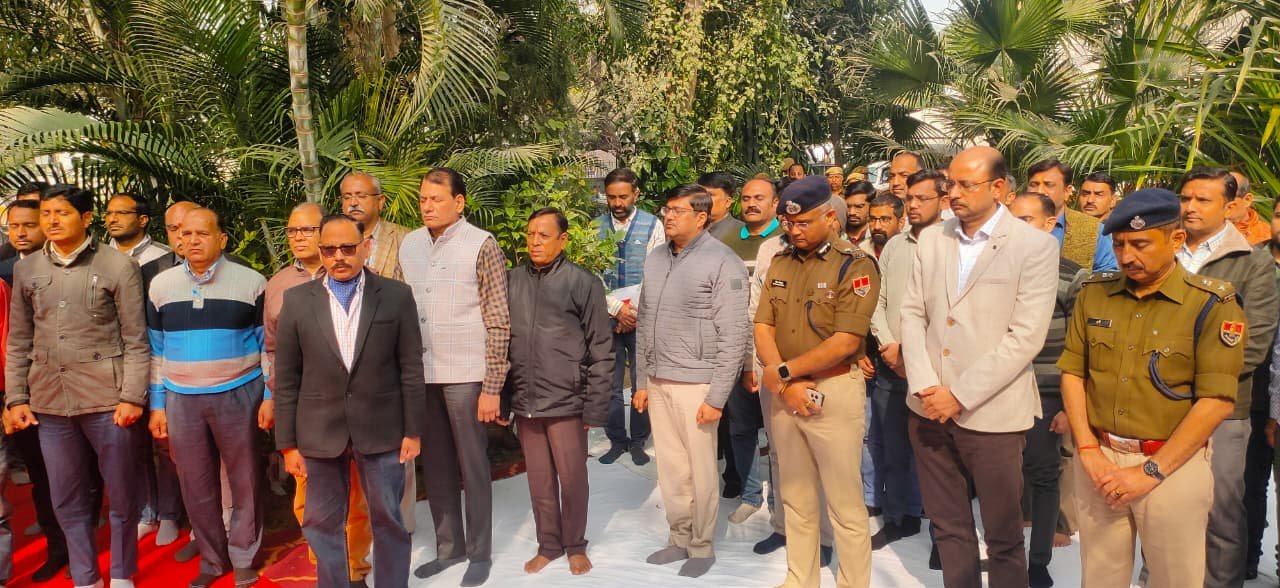 Floral Tributes Offered to Mahatma Gandhi , Martyrs’ Day Observed at the Collectorate