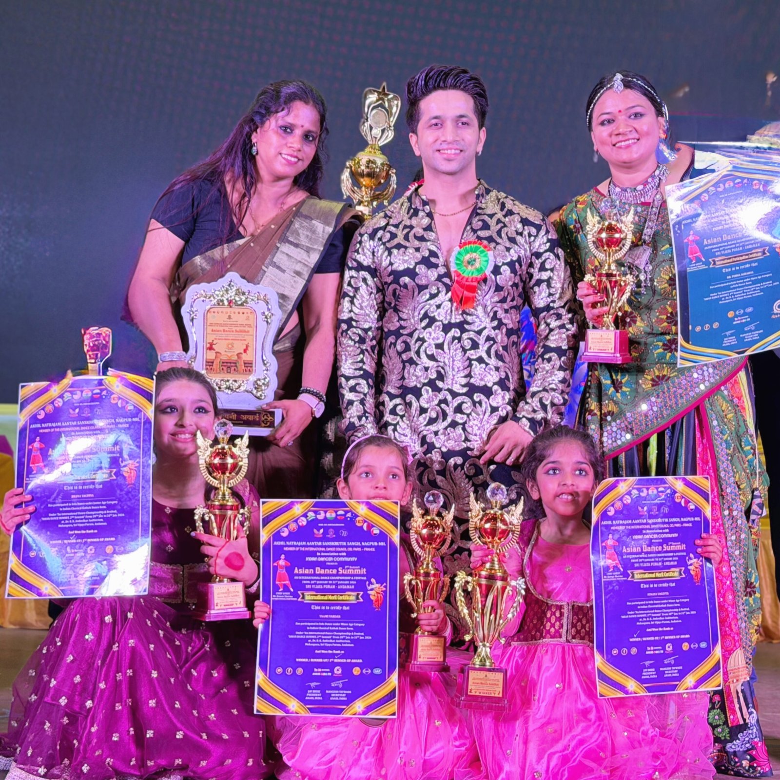 Sur Sangam’s Grand Victory in Andaman: Dr. Purva Agrawal, Hinaya, Yami and Jiana Win Five Awards