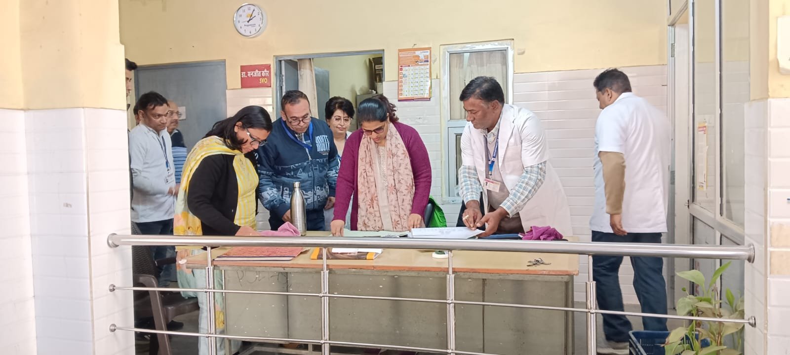 Officials Inspect Veterinary Hospitals under Leadership of District Collector