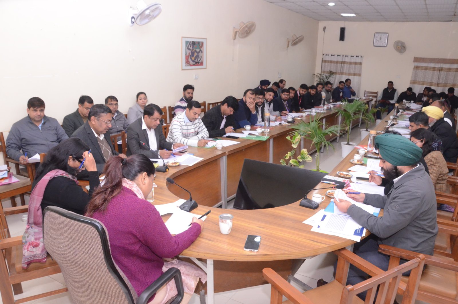 Discussion on Scale of Finance Held in District-Level Technical Committee Meeting