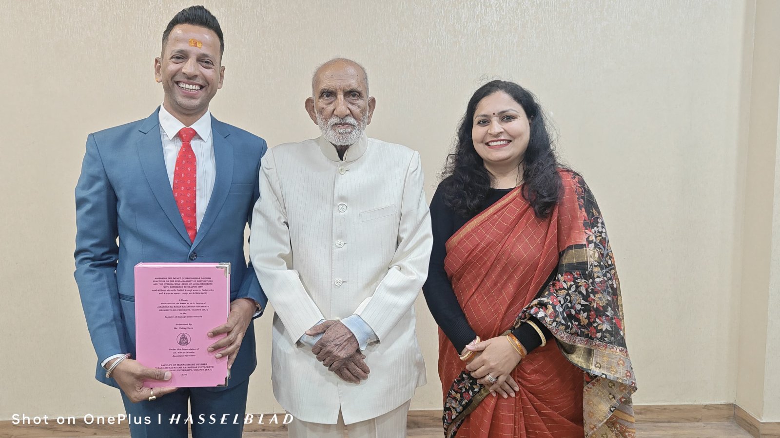 Chirag Awarded Doctorate in Tourism Studies