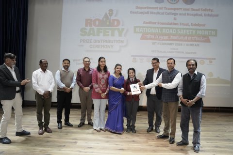 गीतांजली मेडिकल कॉलेज एंड हॉस्पिटल में राष्ट्रीय सड़क सुरक्षा माह 2026 का भव्य समापन