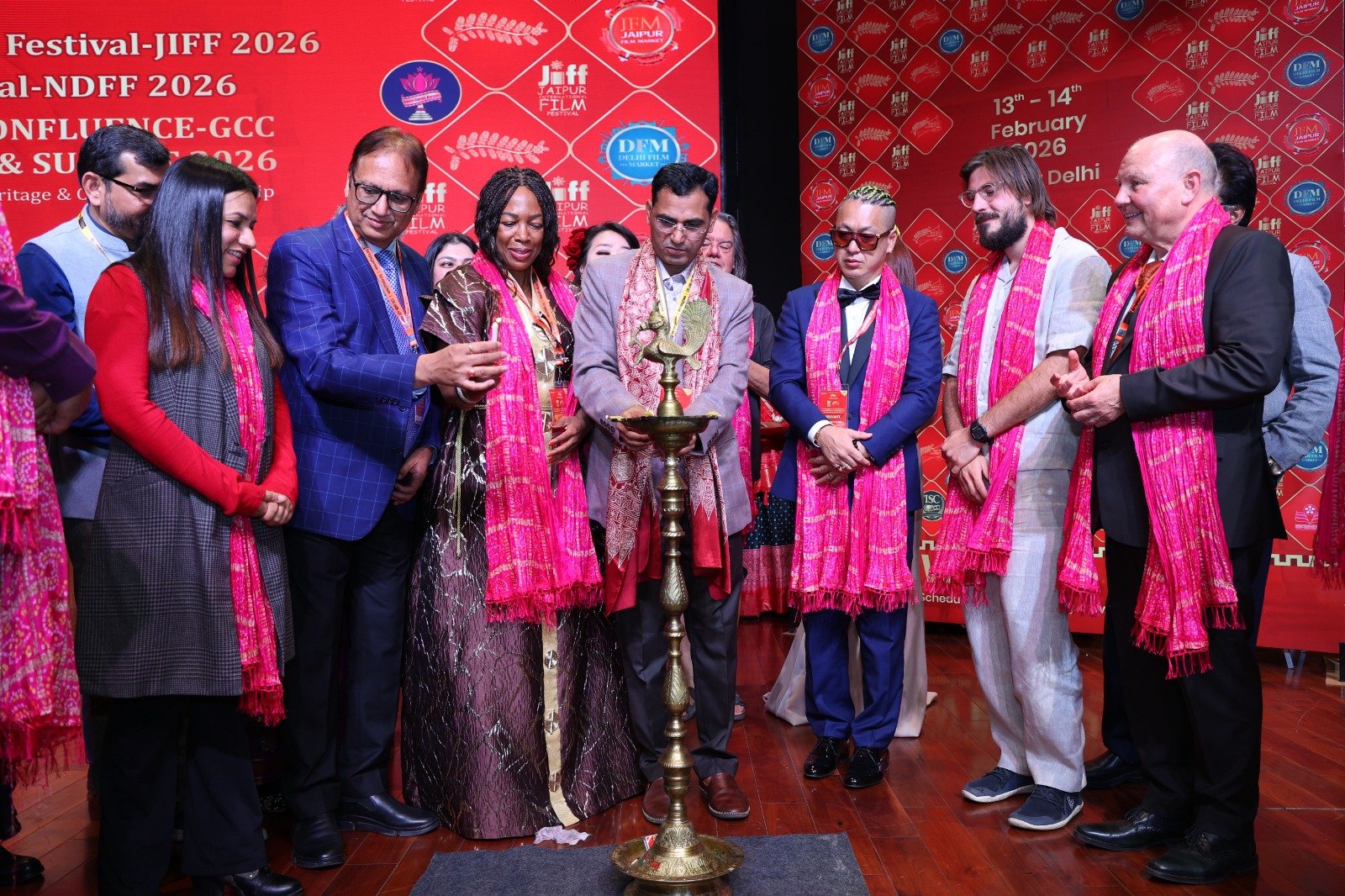 Red Carpet Opening Ceremony Lights Up Delhi with the Grand Launch of JIFF–NDFF–GCC
