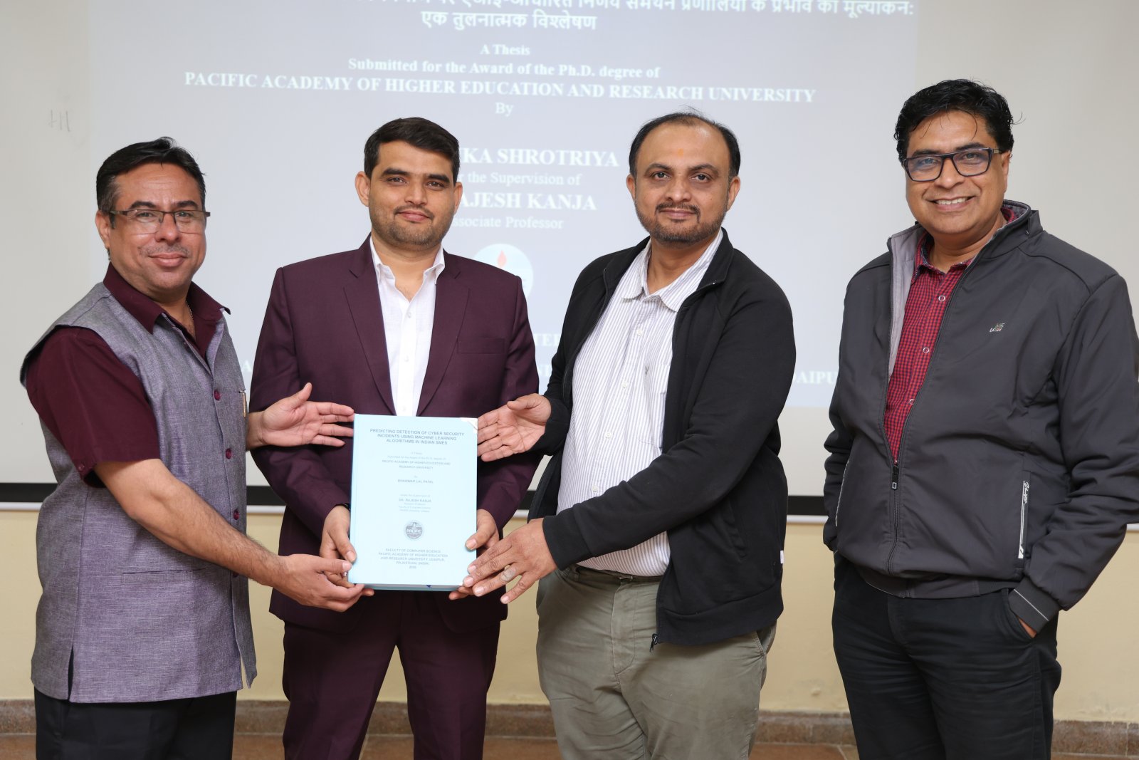 भंवर लाल पटेल को मशीन लर्निंग आधारित साइबर सुरक्षा अनुसंधान पर पीएचडी की उपाधि