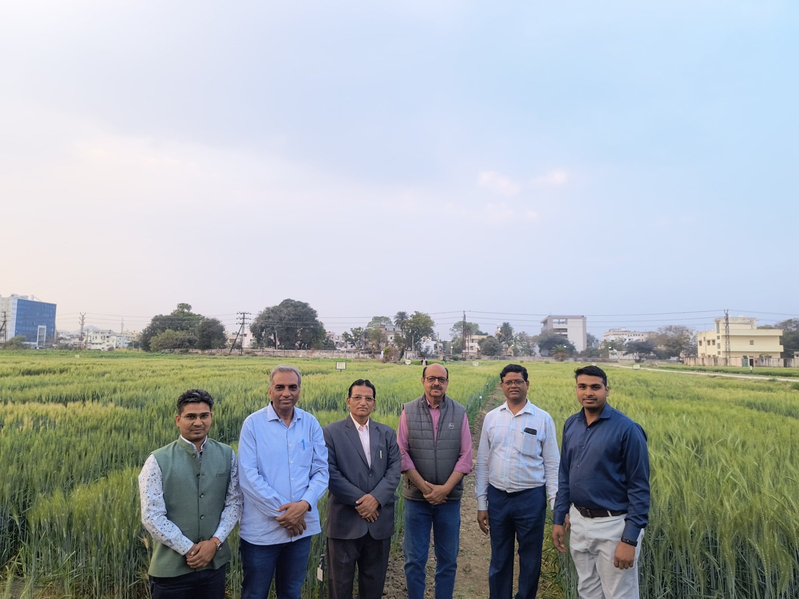 MPUAT Vice-Chancellor Inspects All India Wheat and Barley Research Project