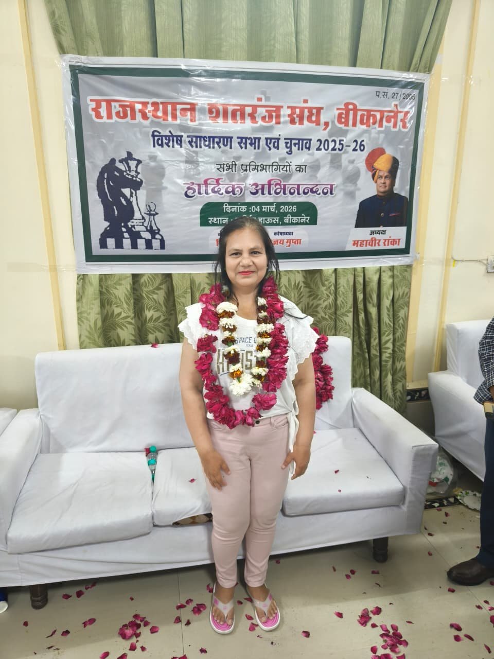 Sonal Garg Elected Unopposed as Vice President of Rajasthan Chess Association