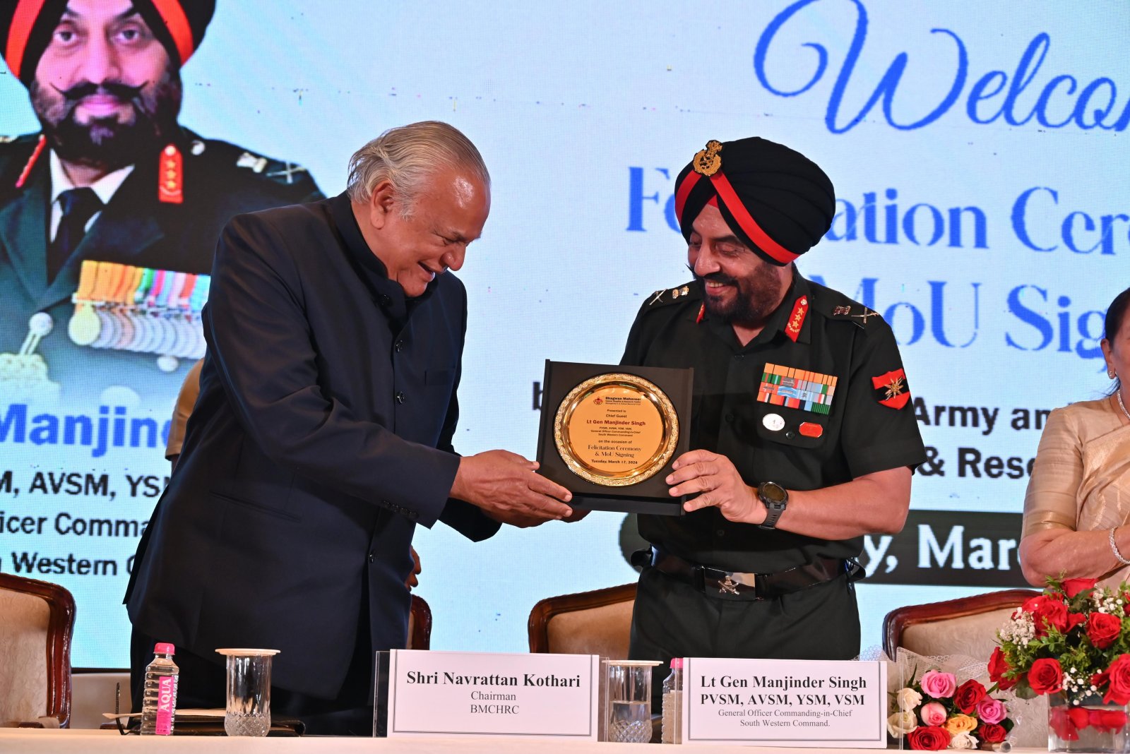 NDIAN ARMY AND BHAGWAN MAHAVEER CANCER HOSPITAL SIGN MoU TO ENHANCE HEALTHCARE SUPPORT FOR VETERANS AND WAR WIDOWS