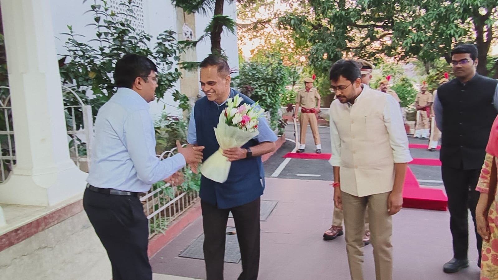 ###Chief Secretary V. Srinivas Arrives in Udaipur,