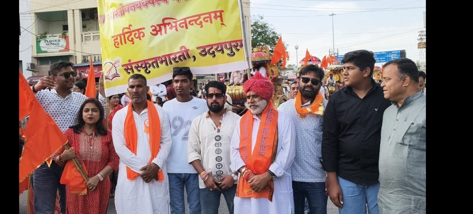 संस्कृत की स्वर-लहरियों से गुंजायमान हुआ नवसंवत्सर: उदयपुर में शोभायात्रा बनी सांस्कृतिक चेतना का प्रतीक