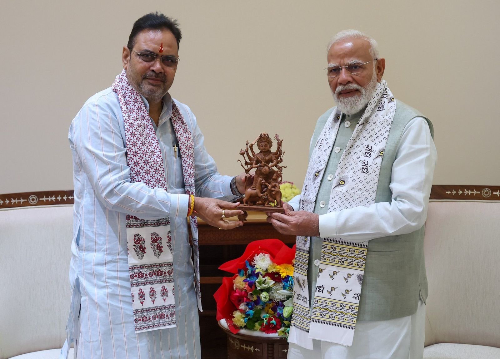 Chief Minister Bhajanlal Sharma Meets Prime Minister Narendra Modi at Parliament House