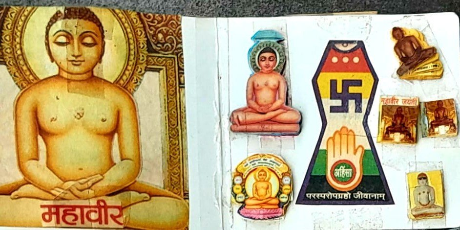 महावीर जयंती पर आर्टिस्ट चित्तौड़ा ने बनाई लघु कृतियां