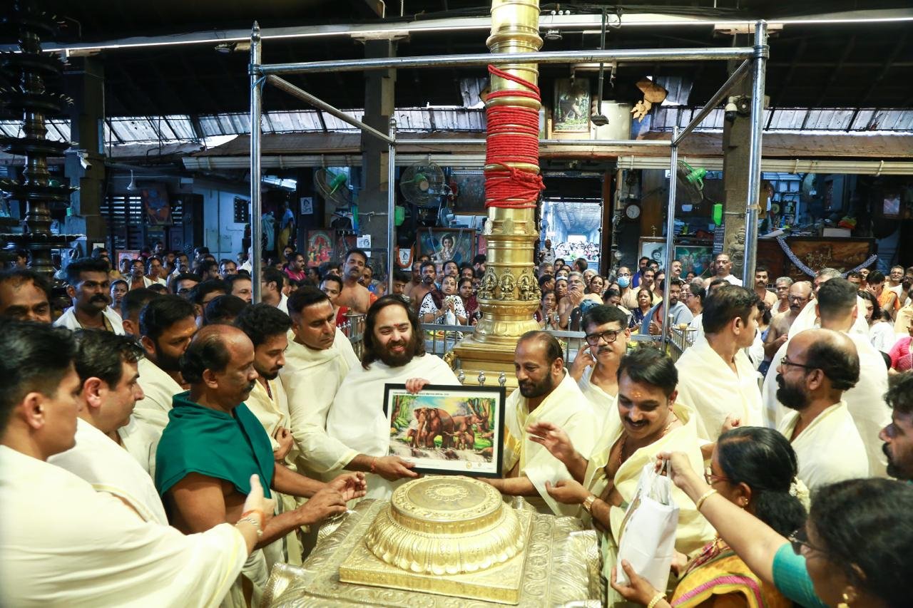 Anant Ambani Announces â‚¹6 Crore Temple Donations, â‚¹12 Crore Rajarajeshwaram Renovation; Additional Support for Guruvayur Elephant Welfare