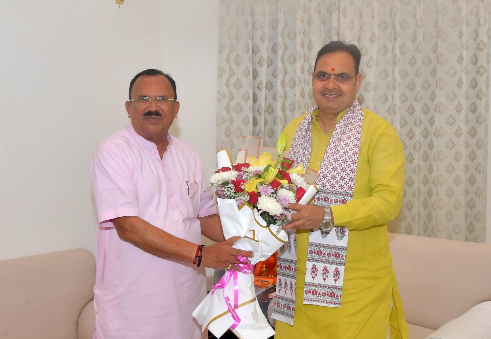 Rajasthan Assembly Speaker Vasudev Devnani Meets Chief Minister Bhajanlal Sharma