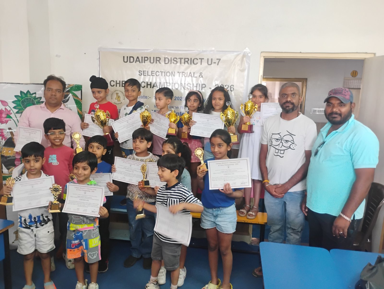 Ramanik and Vihaan Gokharu Crowned Udaipur District U-7 Chess Champions