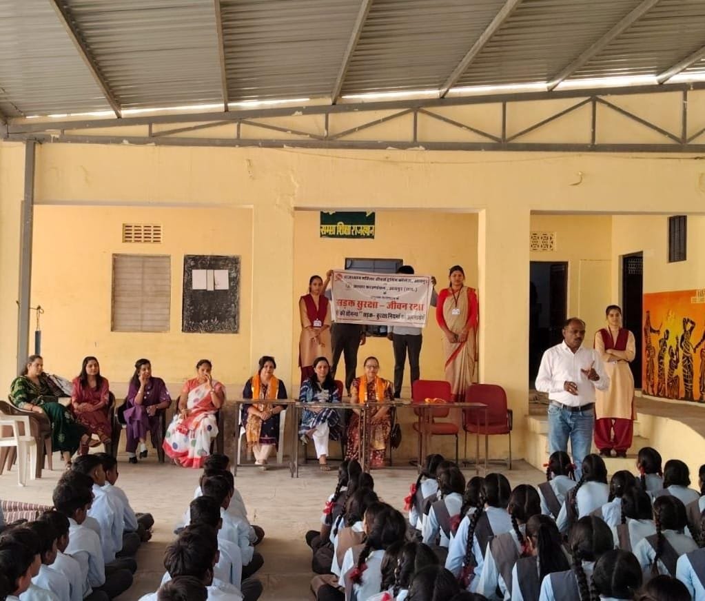 Road Safety Awareness Program organized at Government Senior Secondary School, Lakhawali