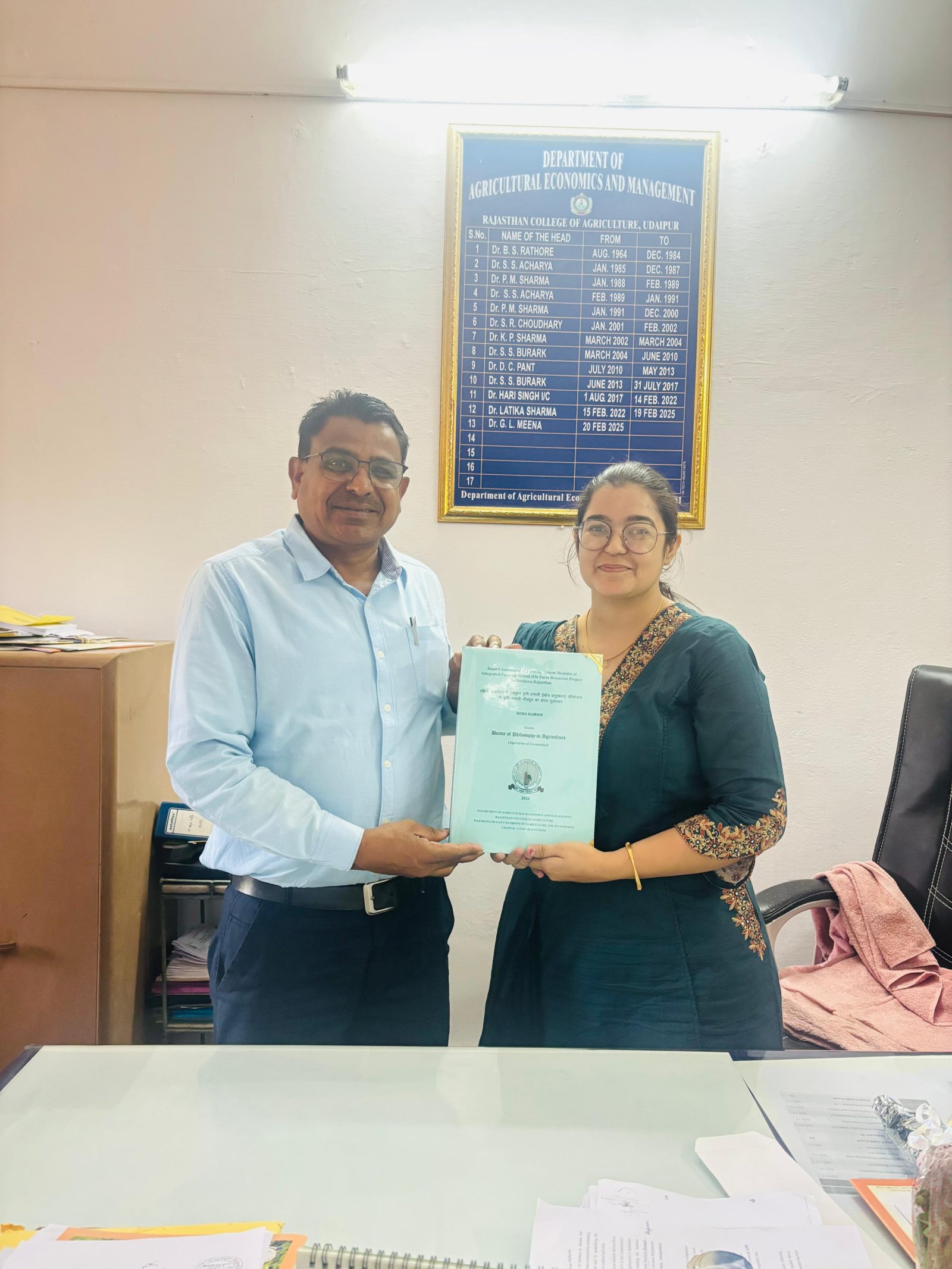 Narendra Yadav, Renu Kumari, and Ashish Sharma Awarded Ph.D. Degrees in Agricultural Economics