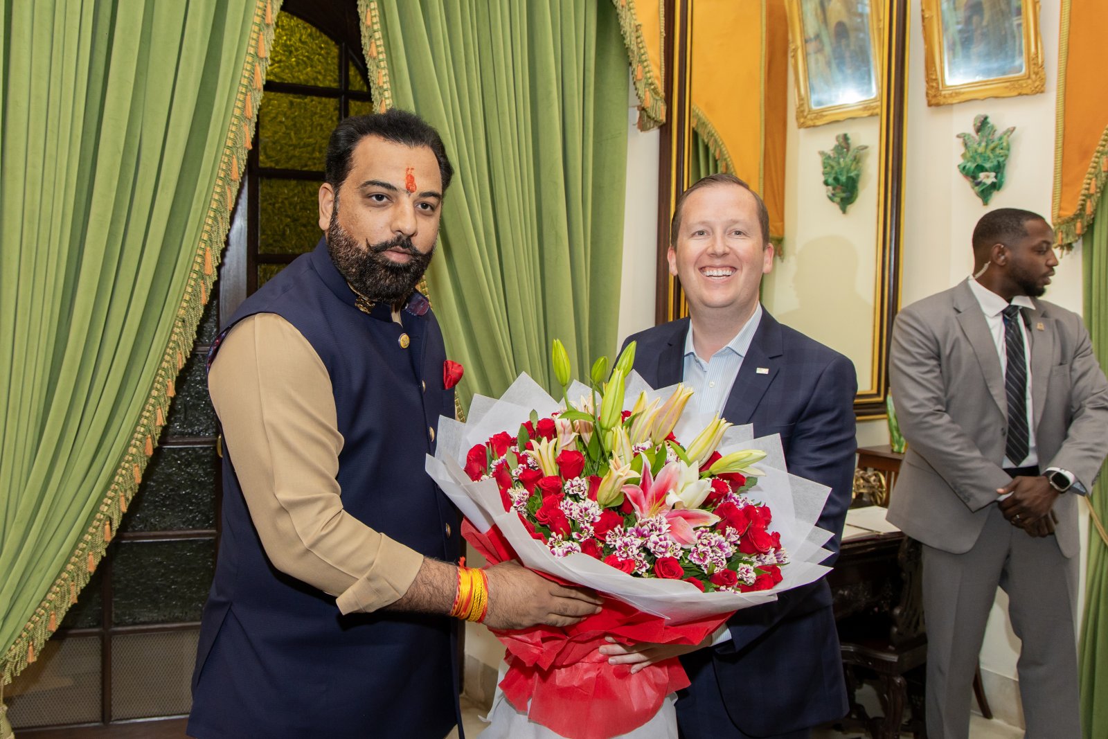 Dr. Lakshyaraj Singh Mewar Extends Grand Welcome to U.S. Ambassador