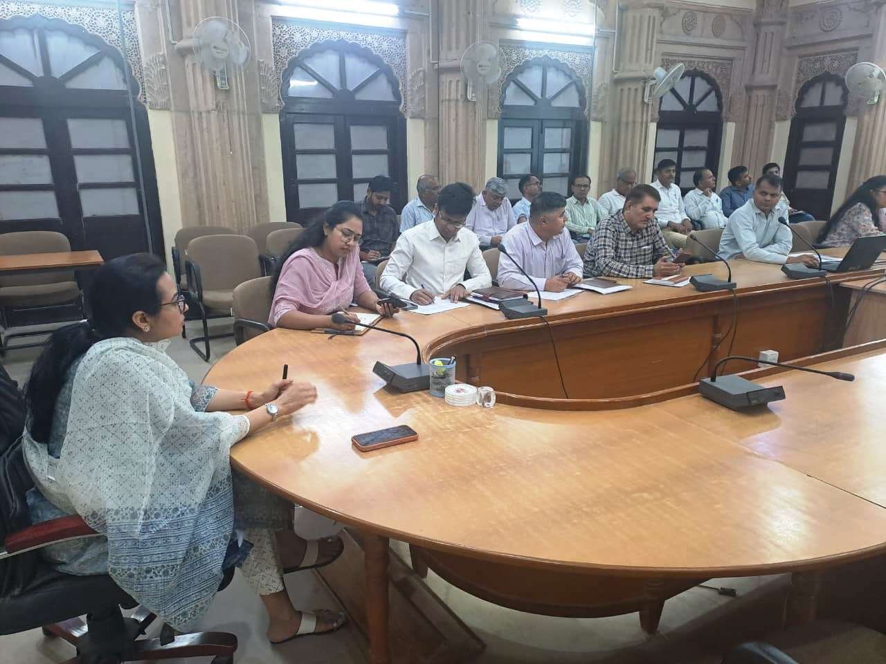 जिला कलक्टर ने ली जिला स्तरीय अधिकारियों की बैठक
