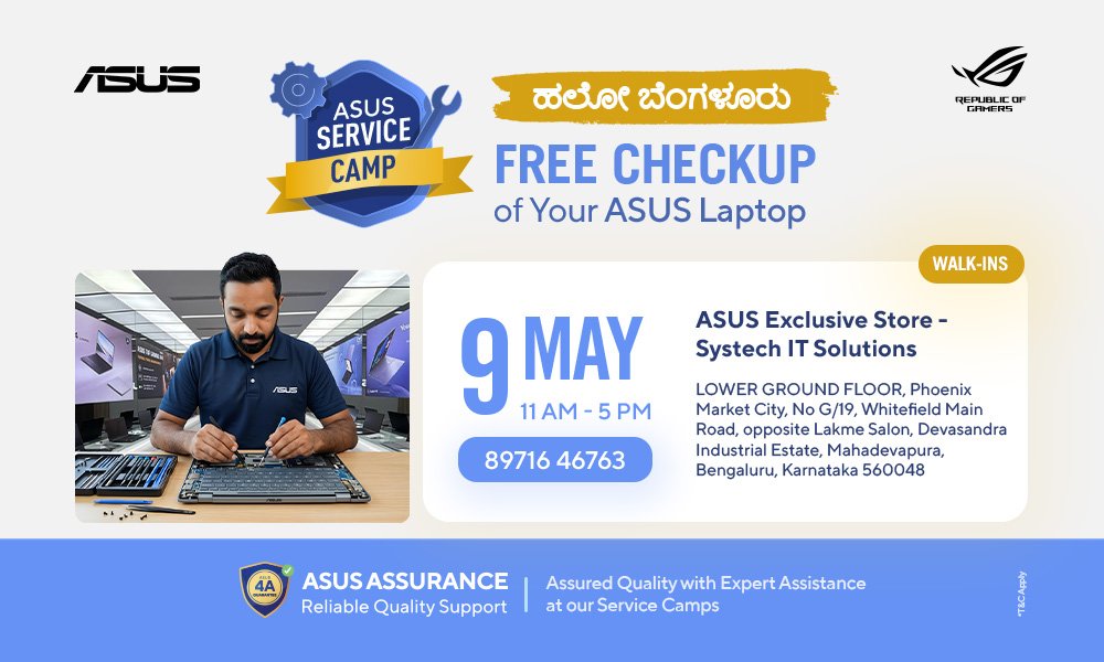 ASUS Prioritizes Customer Experience with Free Service Camp in Bangalore