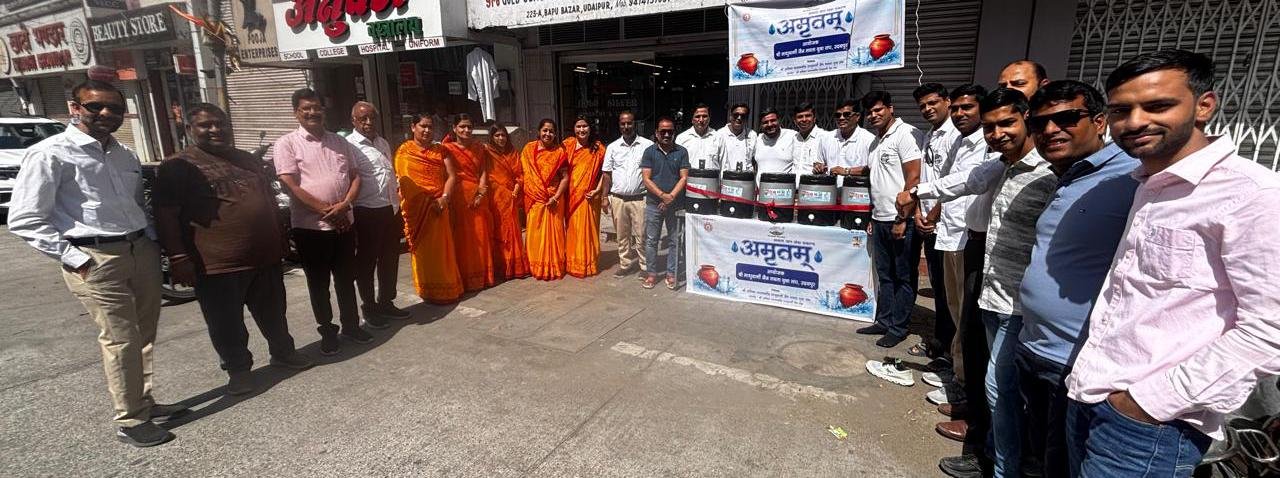 समता युवा संघ, उदयपुर ने बापू बाजार में शुरू किया निःशुल्क जल सेवा केंद्र
