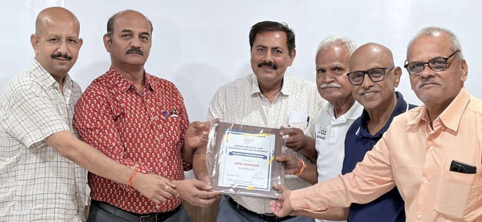आईएसटीडी उदयपुर चैप्टर को वर्ष 2024-26 के लिए राष्ट्रीय क्वालिटी परफॉर्मेंस अवार्ड से सम्मानित किया गया
