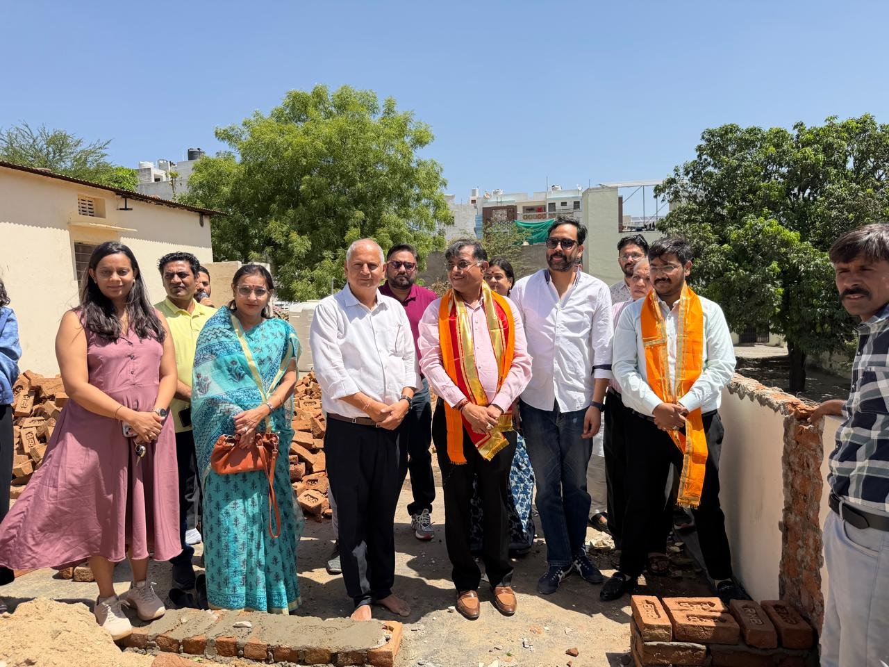 Groundbreaking Ceremony Held at Government Senior Upadhyay Sanskrit School