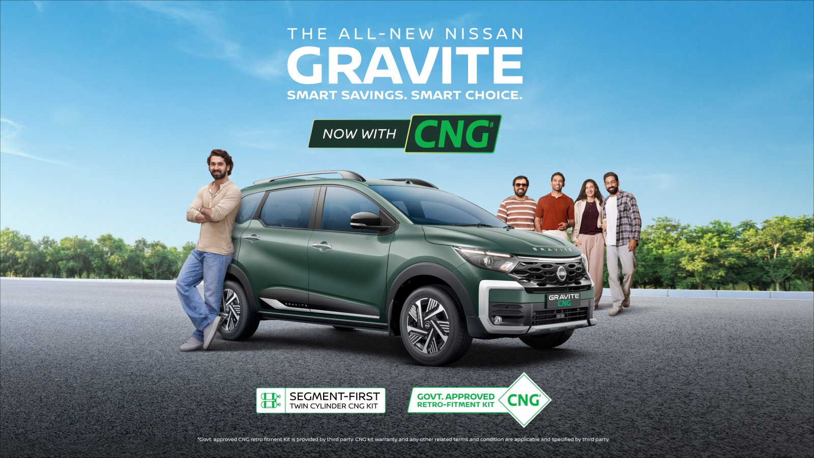 Nissan GRAVITE CNG Debuts with Segment-First Twin-Cylinder Retrofitment Kit, Enabling True 7-Seater CNG Mobility
