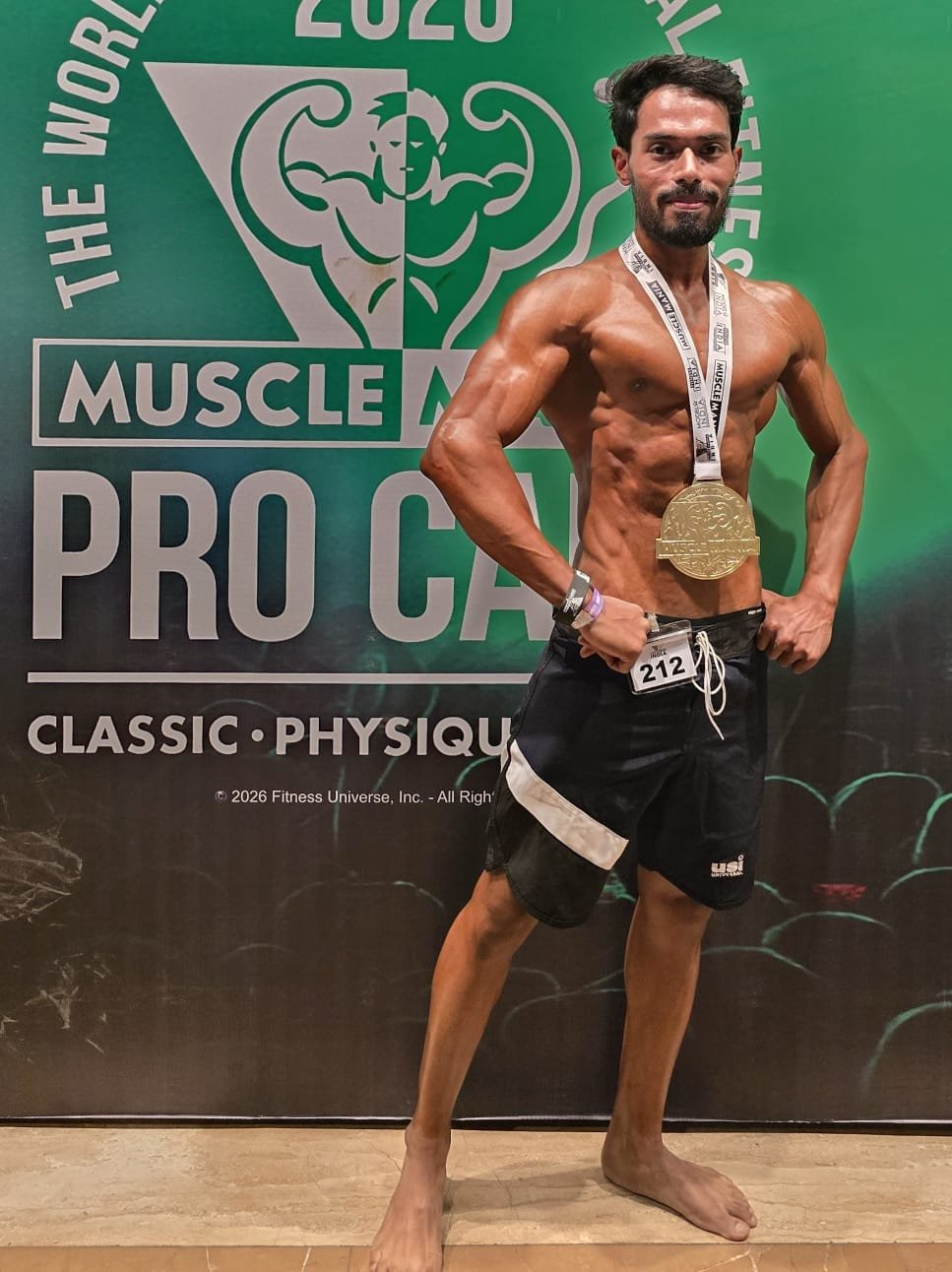 Udaipur's Ayush Pokhara Wins Bronze Medal at Muscle Mania Natural Championship 2026