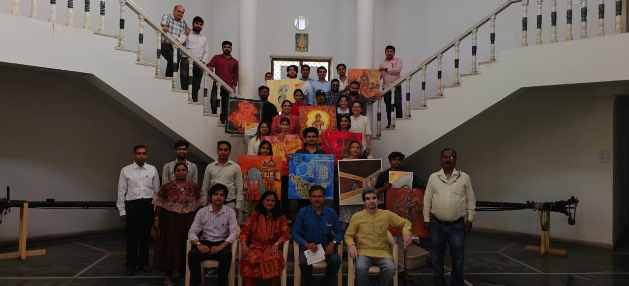 Young Artists Depict Mewar’s Cultural Heritage Through Museum-Themed Paintings