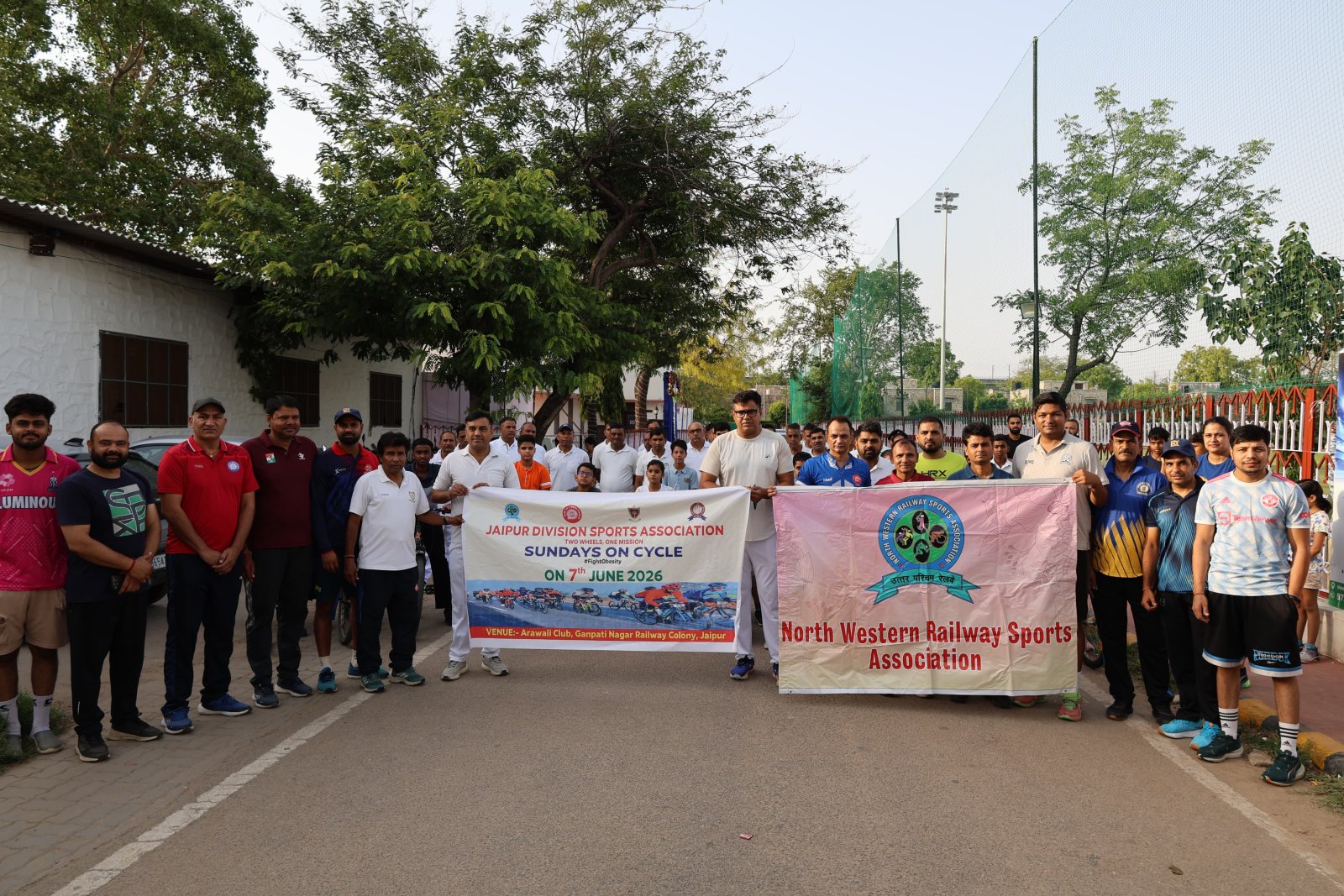 उत्तर पश्चिम रेलवे पर ‘‘संडेज ऑन साइकिल’’ अभियान के अन्तर्गत साइक्लोथॉन एवं वॉकथॉन का आयोजन