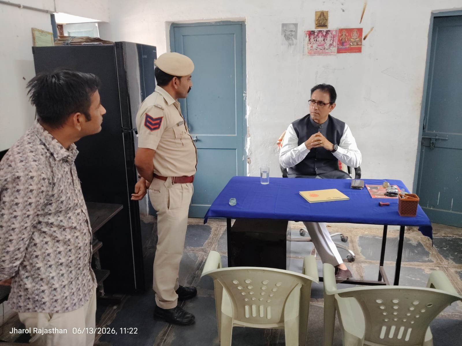 एडीजे राहुल चौधरी ने किया उप कारागृह झाड़ोल का निरीक्षण
