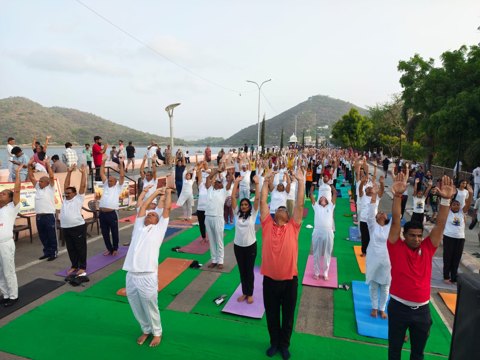 Over 300 Participants Join Grand Yoga Protocol Rehearsal at Fateh Sagar