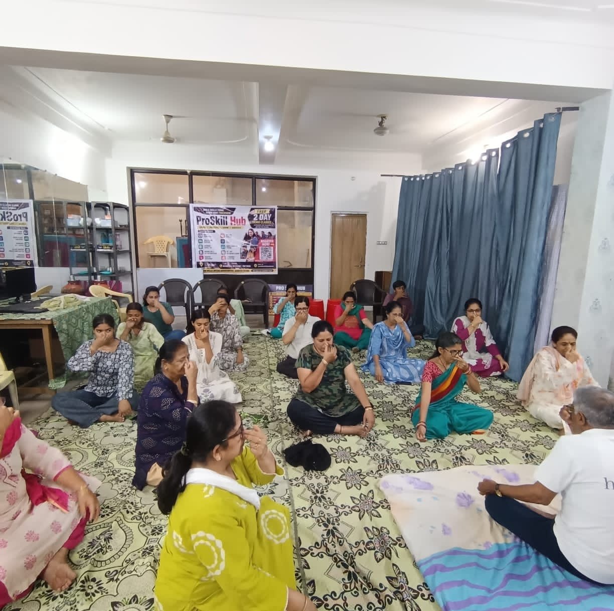 हार्टफुलनेस मेडिटेशन इंस्टीट्यूट एवं प्रोस्किल हब के संयुक्त तत्वावधान में तीन दिवसीय योग एवं ध्यान शिविर सम्पन्न